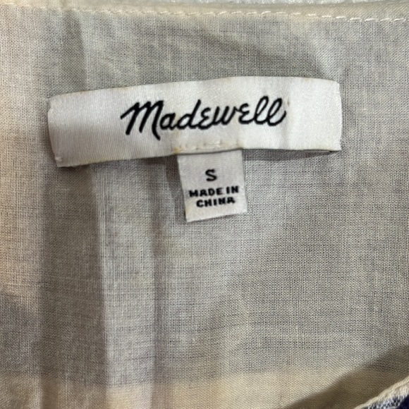 Madewell shift dress size small sleeveless grid print lined with pockets - Picture 6 of 11